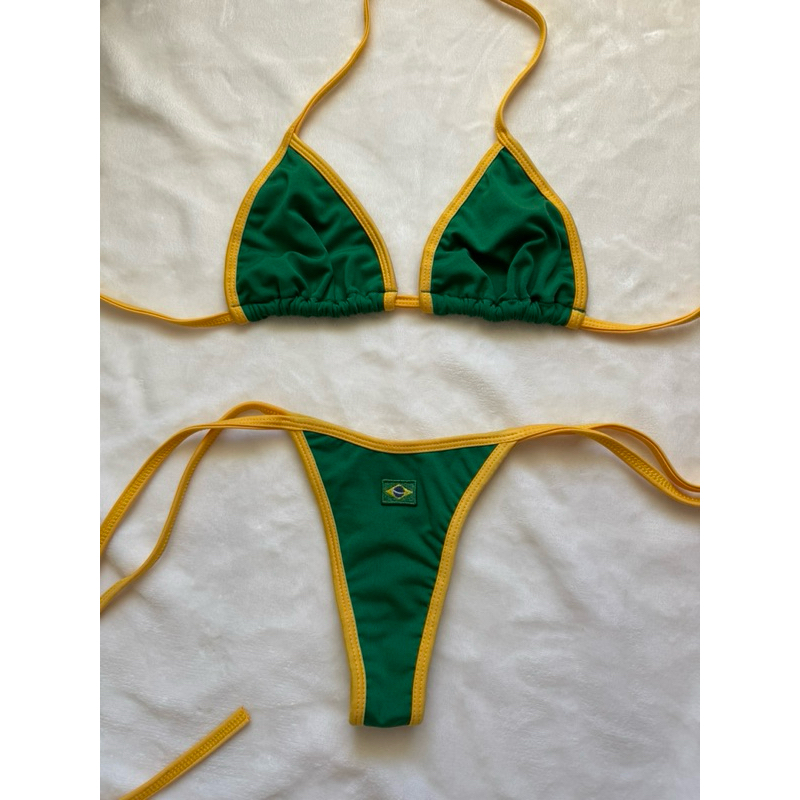 Biquíni Brasil Feminino Fita Marquinha Cortininha Fio Dental em Oferta na Shopee