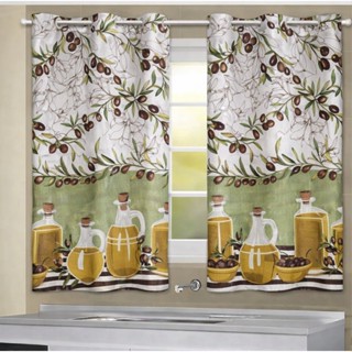 Cortina De Cozinha Para Vitro Estampada 200cm X 145cm - Casa e Decoração em Oferta na Shopee