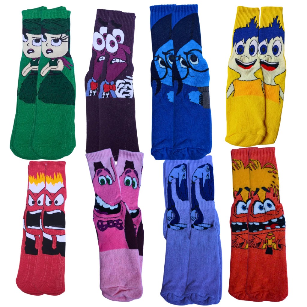 Kit 3 ou 8 Pares Meias Divertidamente Cano Longo Conforto Algodão Unissex em Oferta na Shopee