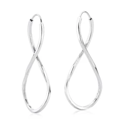Brinco prata 925 argola infinito prata 925 36mm prata legitima