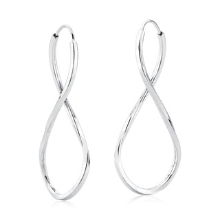 Brinco prata 925 argola infinito prata 925 36mm prata legitima em Oferta na Shopee