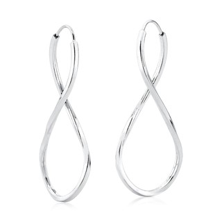 Brinco prata 925 argola infinito prata 925 36mm prata legitima