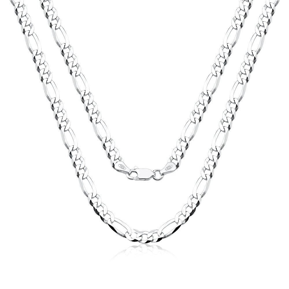 Corrente masculina  3x1 70cm 4.5mm Prata 925