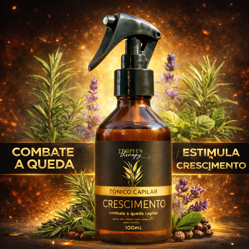 Tônico para Crescimento Capilar Antiqueda Poderoso com Óleo de Alecrim - 100 mL