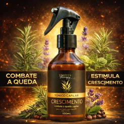 Tônico para Crescimento Capilar Antiqueda Poderoso com Óleo de Alecrim - 100 mL