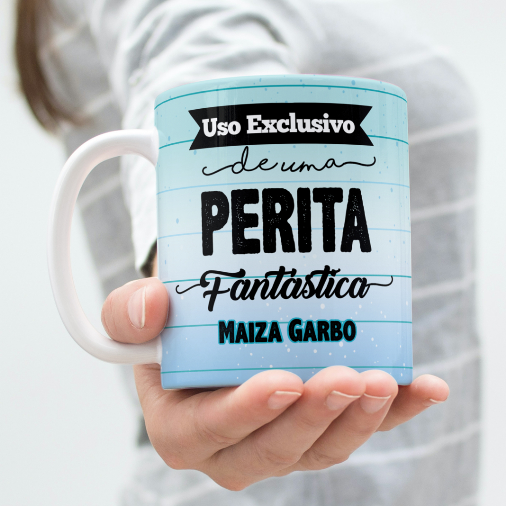 Caneca Porcelana PERITA  personalizada com NOME [est. 15] Cargo Curso e Profissão ZLprint