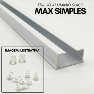 Trilho Premium Suíço Simples Max Guia Cortina Teto/Cortineiro – Escolha o Tamanho em Oferta na Shopee