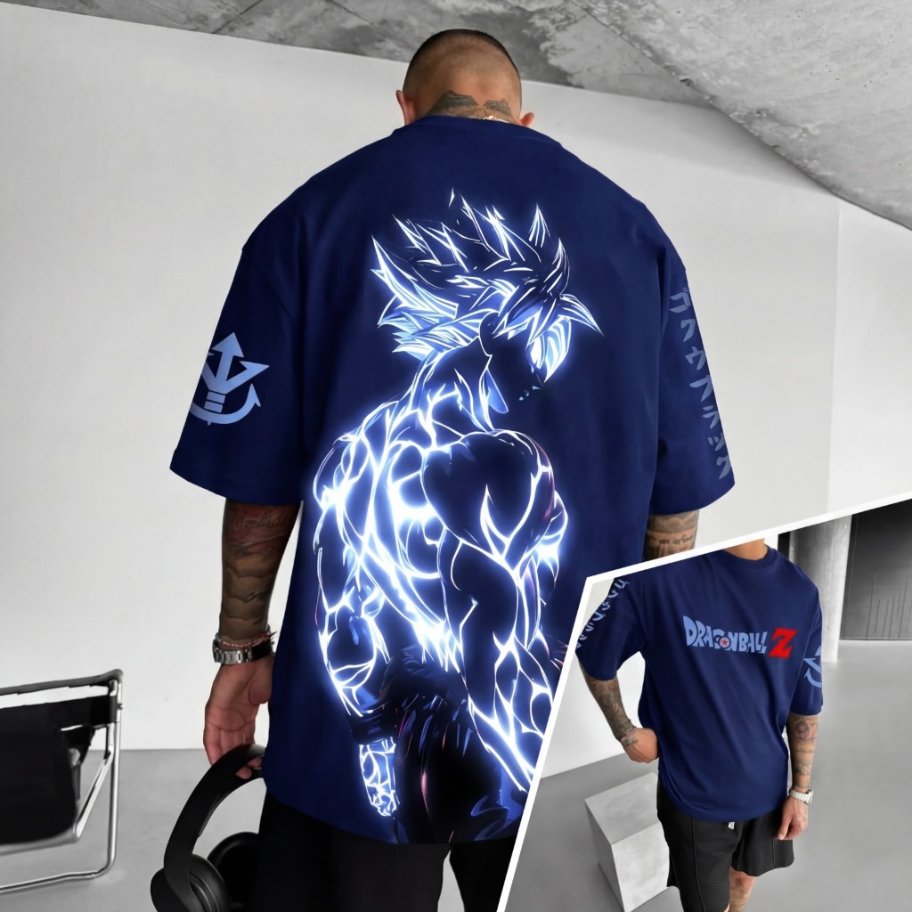 Camiseta Oversized Instinto Superior Dragon BZ Aftersoul Unissex Plus Size P ao G5 100% Algodão