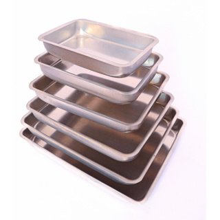 Assadeira Forma Retangular Alta Alumínio Nº 0/1/2/3/4/5 Bolo Tabuleiro Resistente em Oferta na Shopee