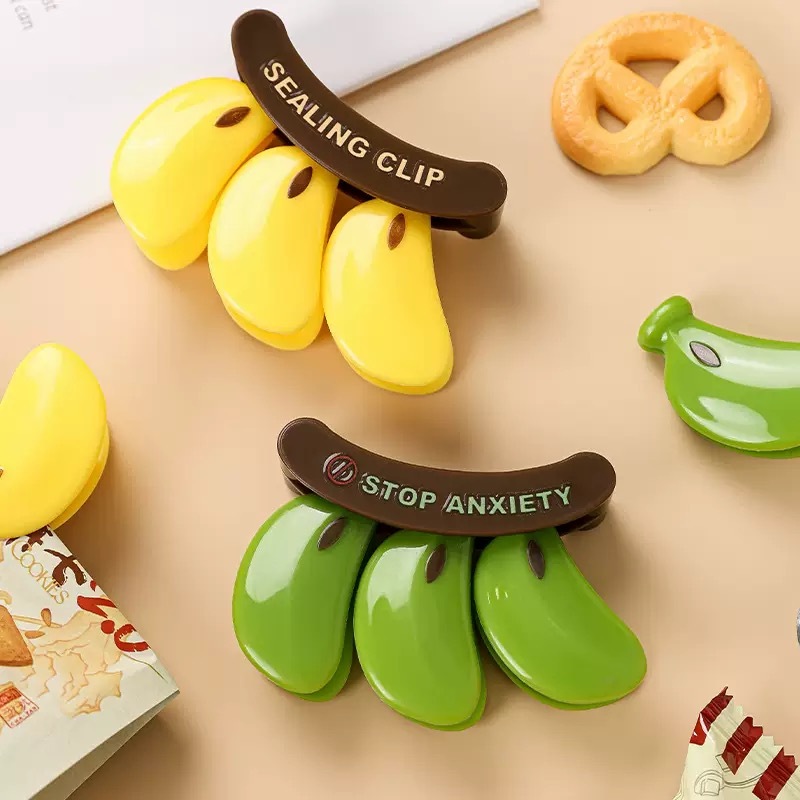 Clipe De Vedação Magnética De Banana De Plástico À Prova De Umidade Imprensa Manual Manutenção Fresca