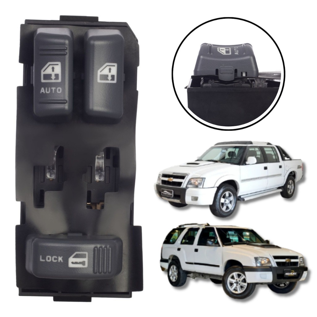 BOTÃO VIDRO ELÉTRICO INTERRUPTOR BLAZER S10 1995/2011 SILVERADO 13 PINOS em Oferta na Shopee