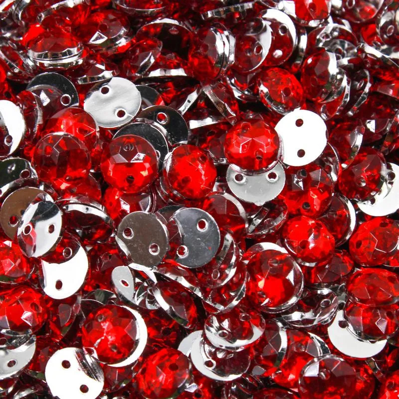 CHATON REDONDO ( COSTURA ) 8 MM ( VERMELHO ) em Oferta na Shopee