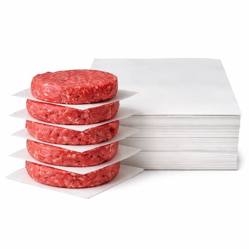 Separador de Hamburguer 12x12 e 15x15 (Branco) de Plástico Alimentício Resistente Não Gruda em Oferta na Shopee