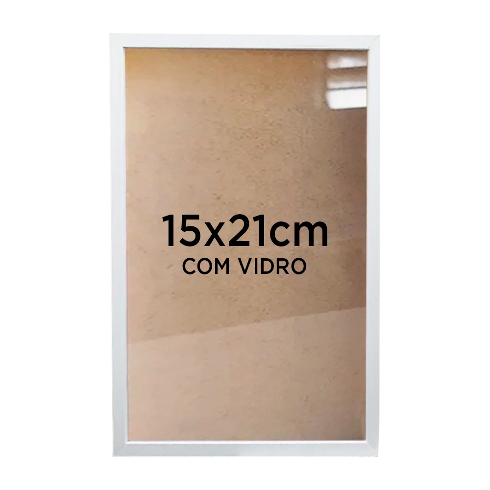 Moldura Quadro Caixa 3cm A5 15x21cm Foto Poster Ilustração Com Vidro - Várias Cores Moldura Quadro Caixa 3cm A5 15x21cm