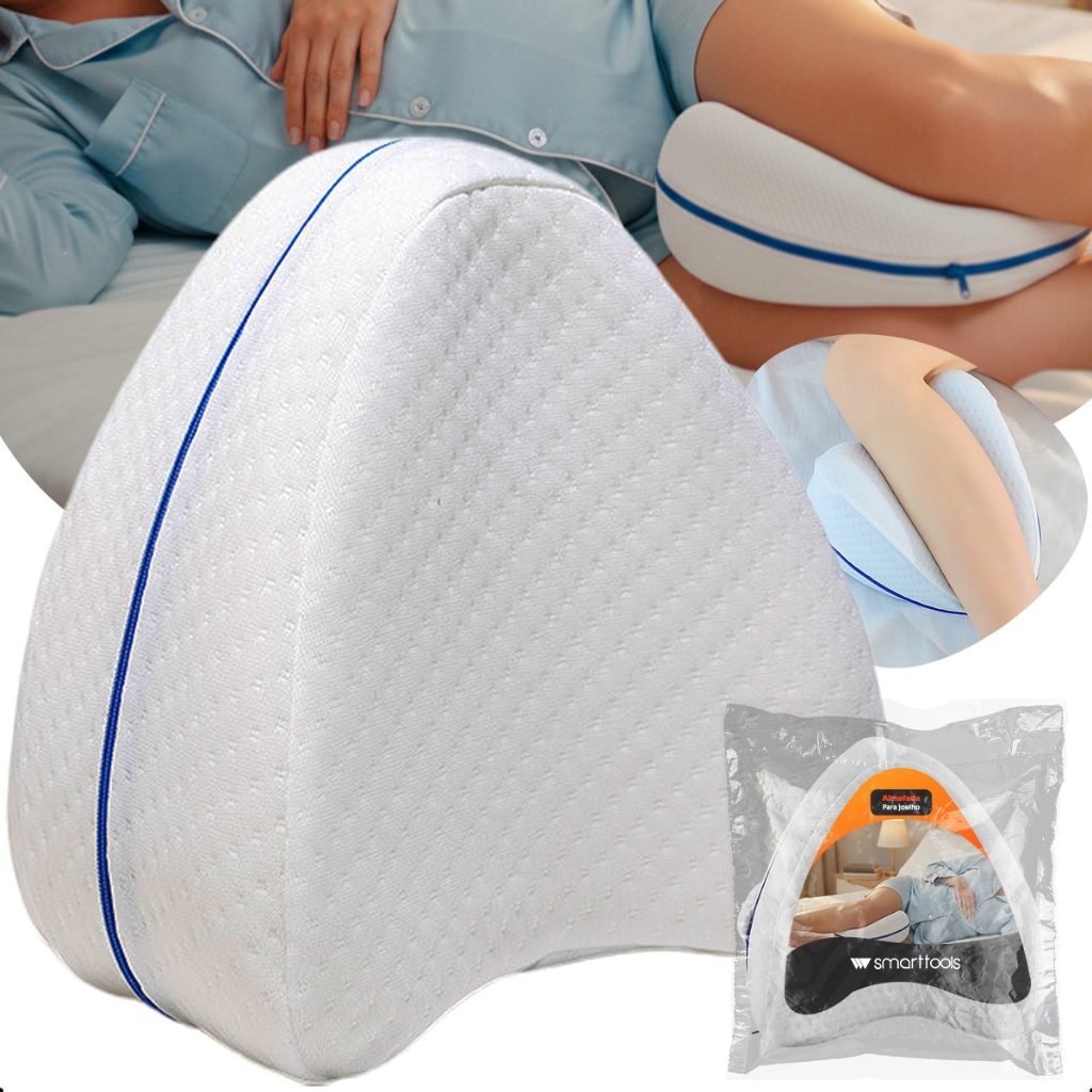 Almofada Travesseiro Ortopédico Para Pernas Joelhos Suporte Postural Alívio Dores Dormir de Lado