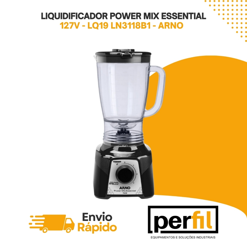 Liquidificador Arno Power Mix Essential 127V LQ19 700W Copo Resistente Original