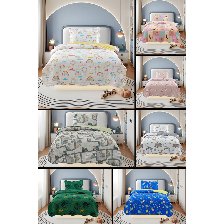 Cobre Leito Colcha Solteiro Microfibra 2.40x1.60m 2 Peças Estampas Sortidas em Oferta na Shopee