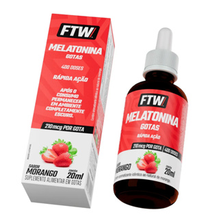 FTW Melatonina líquida Sabor Morango 20ml - Sono Regulado em Oferta na Shopee
