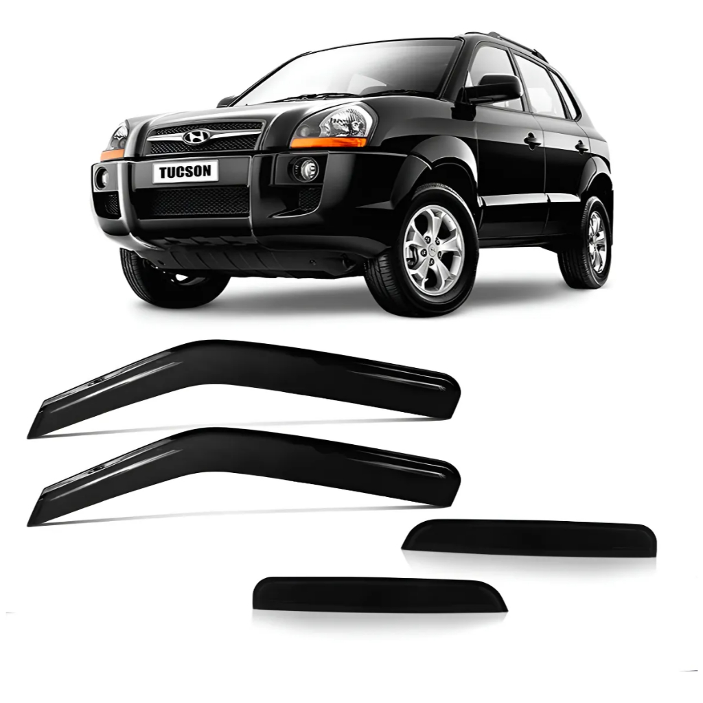 Calha de Chuva Defletor Hyundai Tucson 2004 a 2016 4 Portas