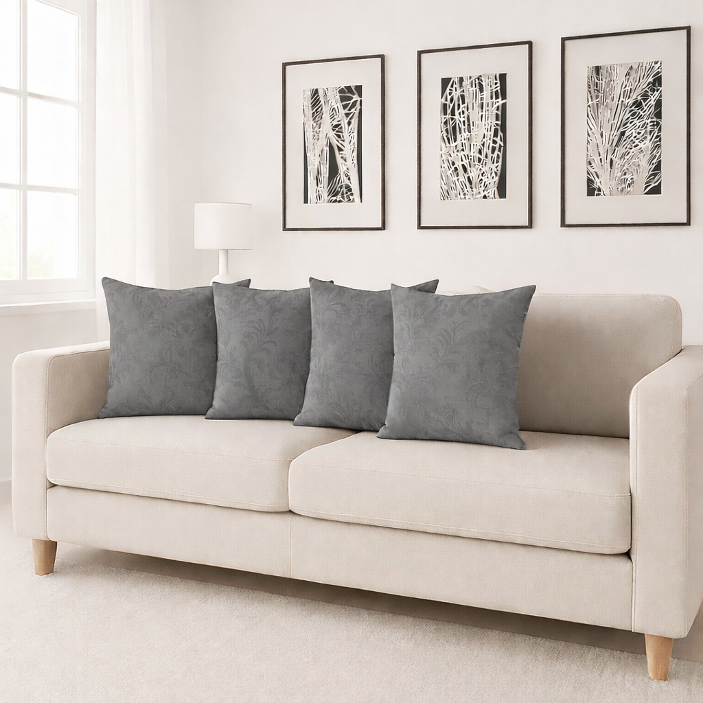 Kit 4 Capas de Almofadas Decorativas Com Ziper Jacquard em Oferta na Shopee