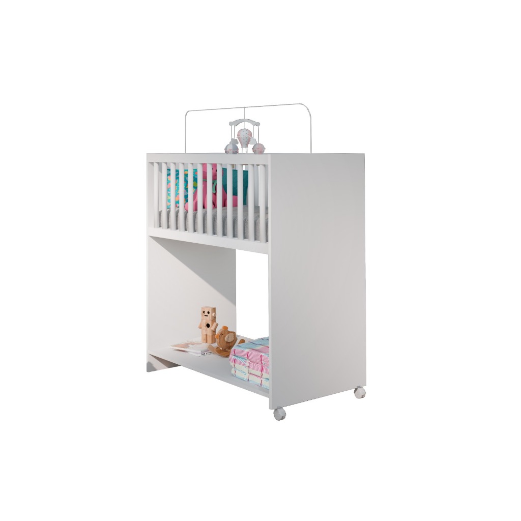 Mini Berço Baby com Colchão 2 em 1 Multifuncional e Minimalista