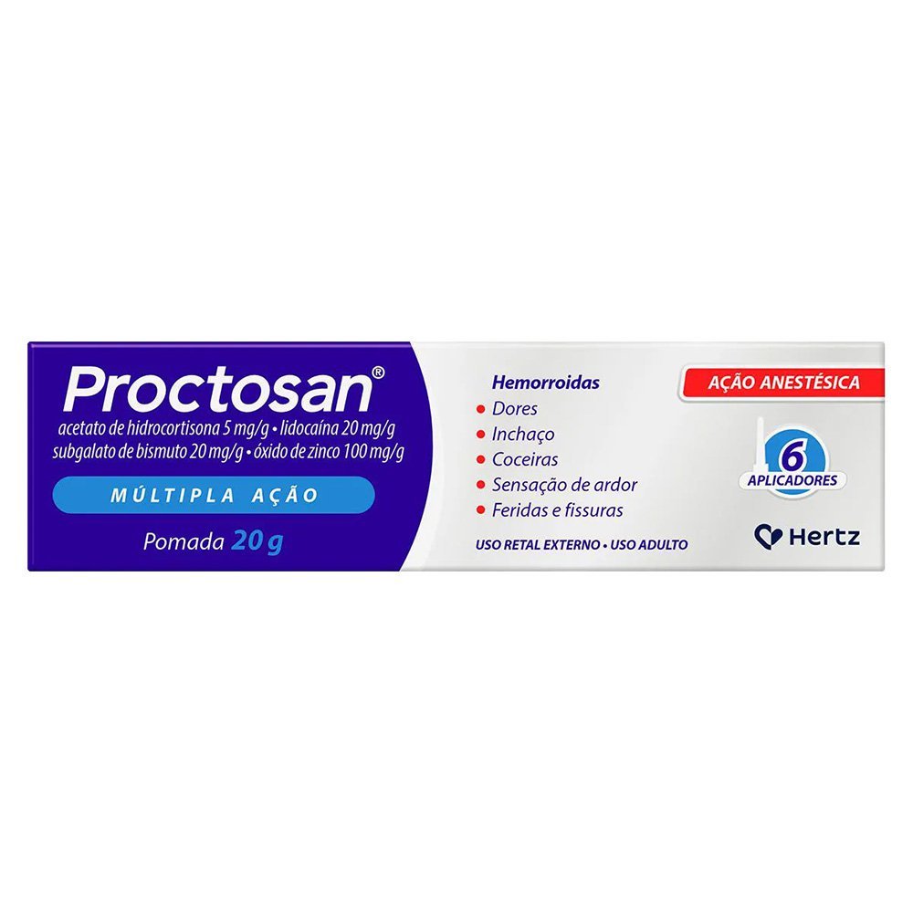PROCTOSAN 20G COM 6 APLICADORES