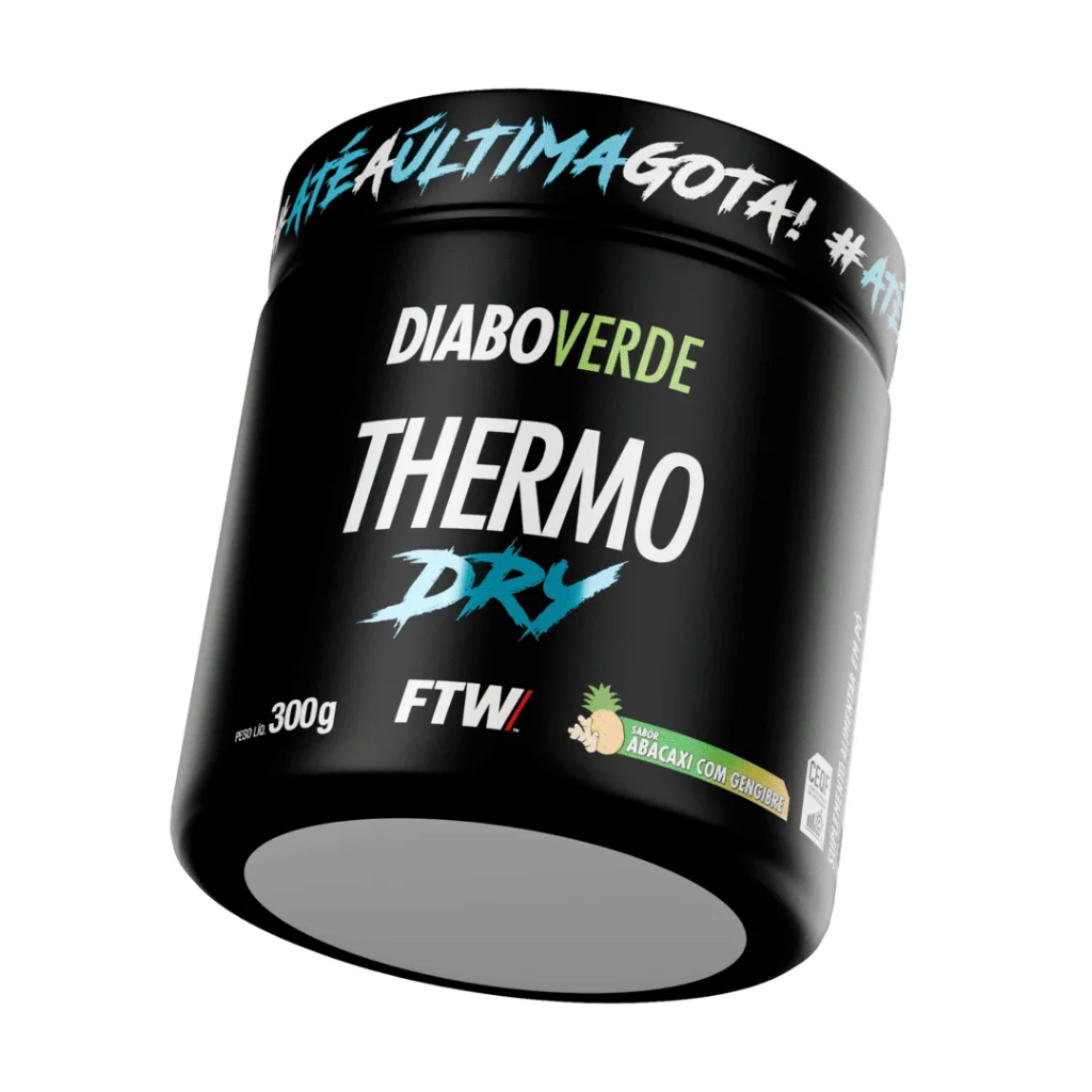Diabo Verde #THERMO DRY Termogênico Sabor Abacaxi com Gengibre Pote 300g - FTW em Oferta na Shopee