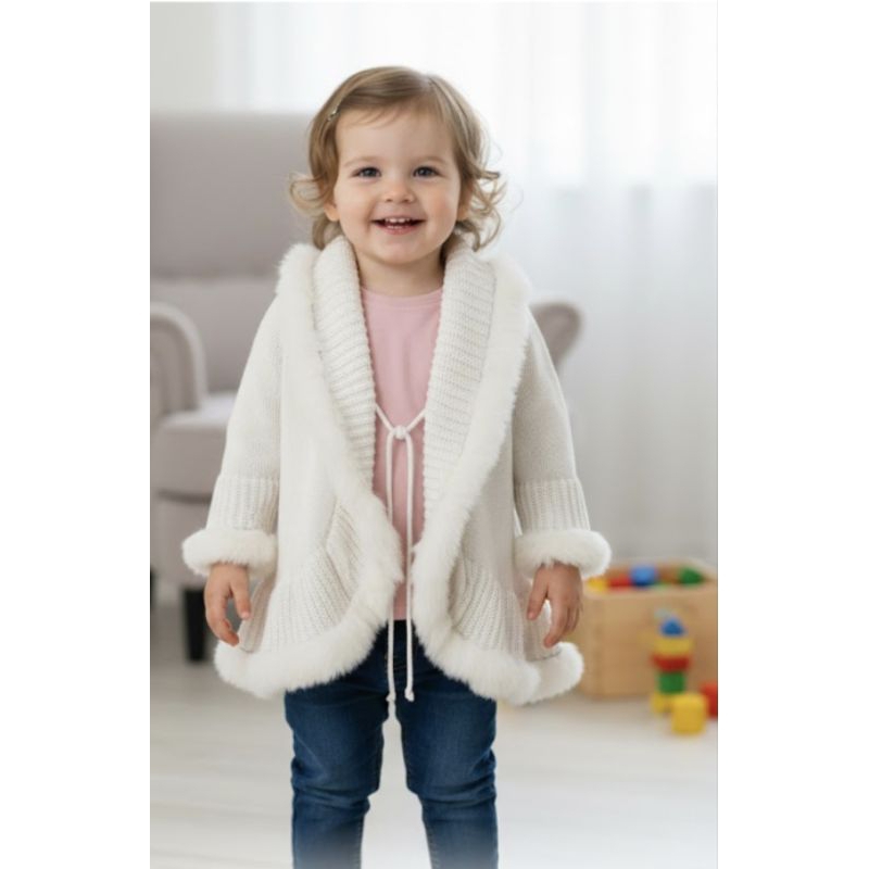 PITUCHINHUS CASACO TRICO COM PELE INFANTIL TAM 2 70,00ALTURA 67CM ( COSTAS)LARGURA 42CM