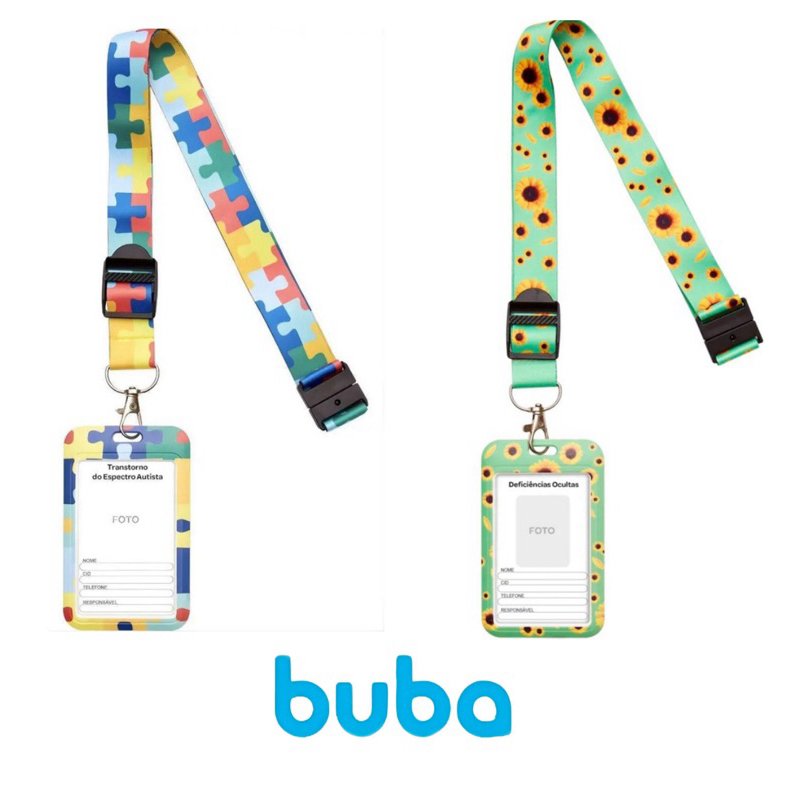 Crachá De Identificação TEA Autismo / Deficiências Invisíveis TDAH - Com Regulagem Buba em Oferta na Shopee