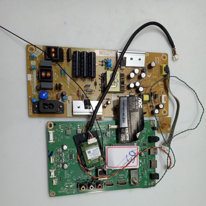 PLACA PRINCIPAL  715GA589-M01-B00-004Y  + FONTE BRINDE  PLACAS USADAS ORIGINAIS COMPATIVEL COM TV  AOC 43S5195/78
