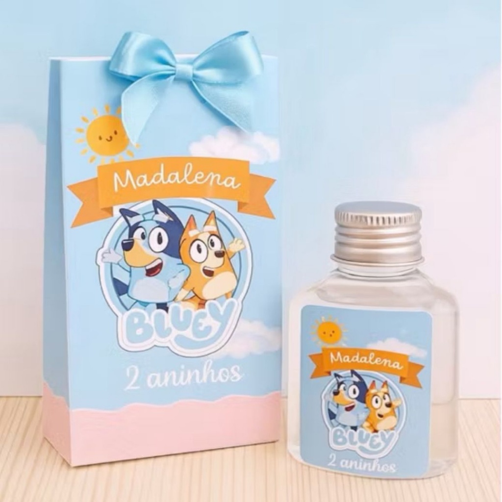 20 kits Aromatizador Personalizado Tema Bluey / Lembrancinha Infantil / Chá de Bebê / Aniversário