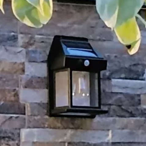 kit 4 Arandela Luminária solar Led vintage decorativa jardim parede piscina casa sensor e fotocélula