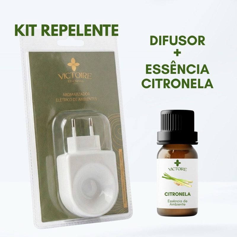 kIT REPELENTE DIFUSOR ELÉTRICO + ESSÊNCIA CITRONELA 10 ML em Oferta na Shopee