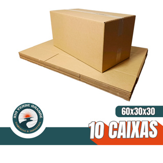 10 CAIXAS DE PAPELÃO (60x30x30)cm NOVA, KRAFT. PARA MUDANÇA, E-COMMERCE, COMÉRCIO em Oferta na Shopee