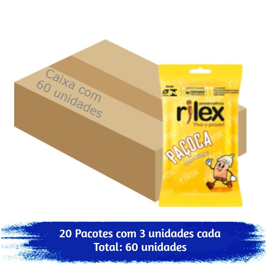 Preservativo Rilex Paçoca Com 60 Unidades 20x3