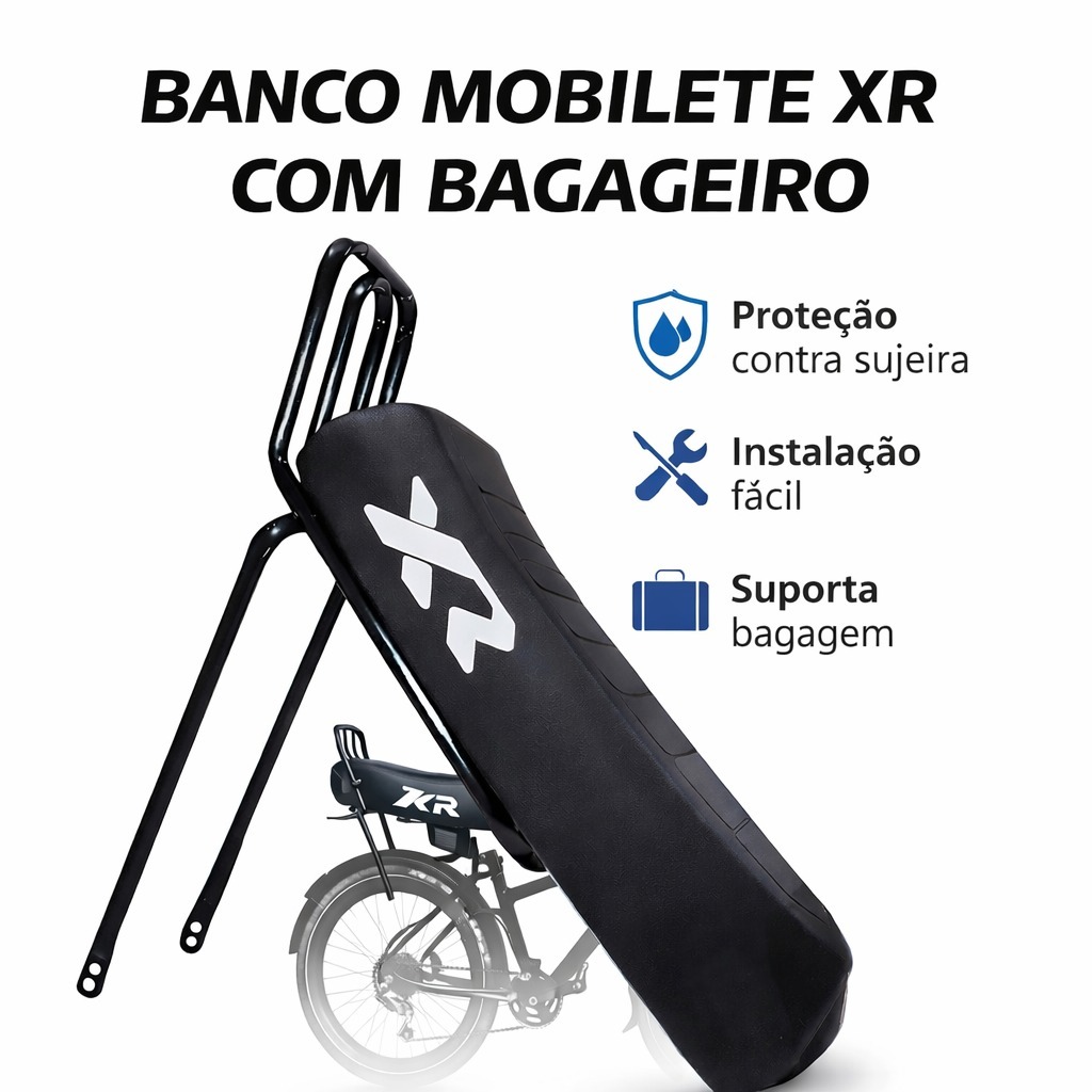 Banco Caloi XR Completo com Garupa (KIT Banco Rabetão) aro 24 ao 26 em Oferta na Shopee