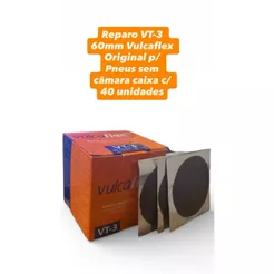 Reparo P Pneu Sem Camara 60mm Cx C/ 40 Pçs Vt-3 Vulcaflex