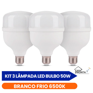 Kit 3 Lâmpada Led 50W Alta Potencia Branco Frio 6500k em Oferta na Shopee