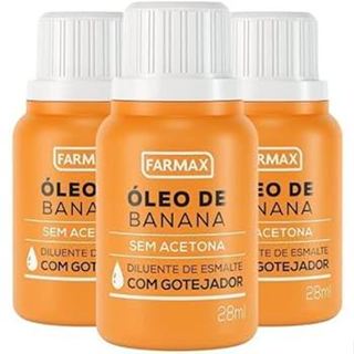 Óleo de Banana Diluente de Esmalte Farmax 28ml em Oferta na Shopee