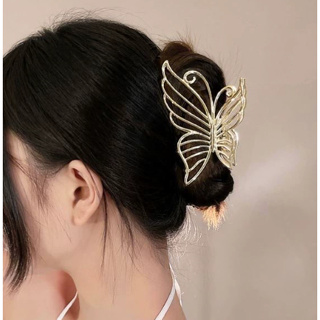 Presilha de cabelo em liga metálica, versátil e elegante / 6 cm / Borboleta em Oferta na Shopee