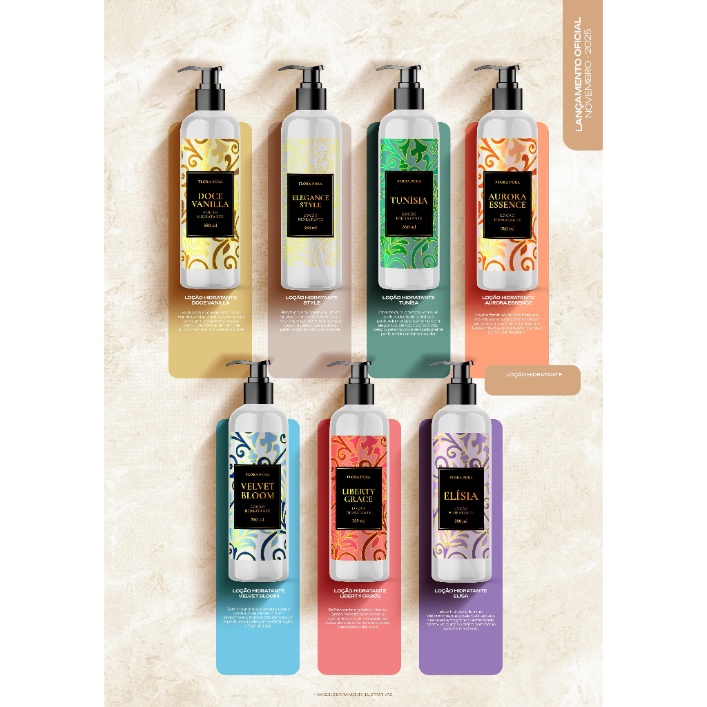 Loção Hidratante Corporal 380ml Linha Body Splash Flora Pura