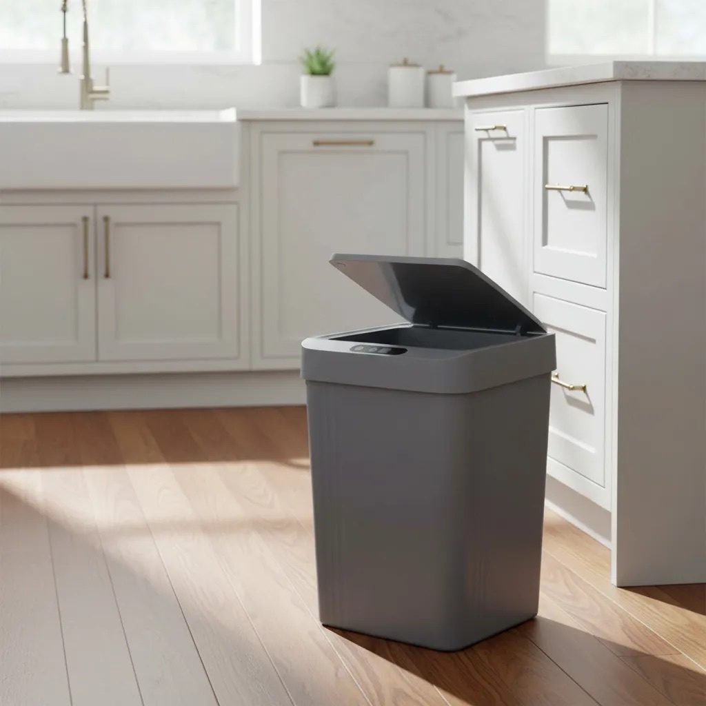 Lixeira 14 Litros com Sensor Automático Elétrica Touchless Abre Fácil Banheiro Cozinha Escritório em Oferta na Shopee