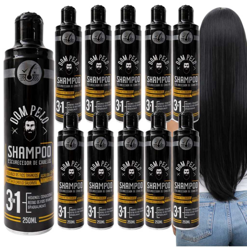 Kit 10 shampoo escurecedor revenda - Barbeiro | Salao de Beleza| Uso Pessoal