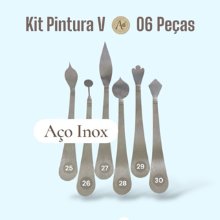 kit Espátula Pintura V Confeitaria Artística em Oferta na Shopee