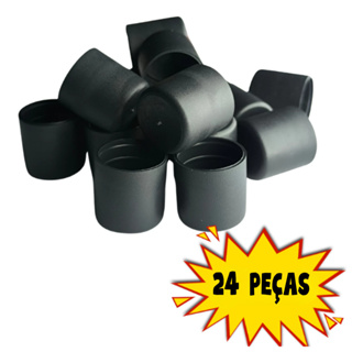 kit 24 ponteira borracha para pe de cadeira ou banco de bar 3/4 plastica em Oferta na Shopee