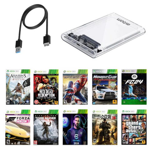 HD 320 GB TOP C/ 35 MELHORES JOGOS  CONFIRA  SERVE PARA QUALQUER XBOX 360 + BONUS DE EMULADORES