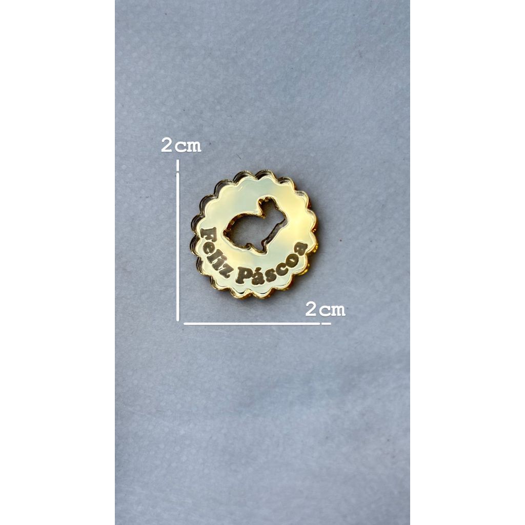 Apliques de Páscoa, Feliz Pascoa em acrilico espelhado dourado para lembrancinhas, cestas, artesanatos em geral em Oferta na Shopee