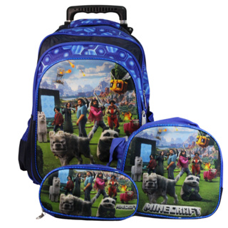 Mochila Roblox E Minecraft Escolar Infantil Importada, Lancheira ,Estojo Estampas Em 3D Menina e Menino em Oferta na Shopee