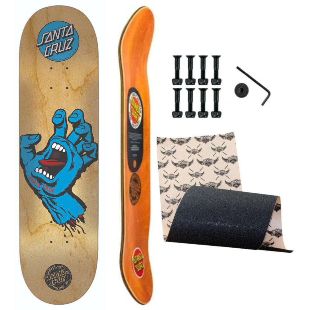 Shape Santa Cruz Powerlyte 8.0 Fibra + Lixa Jessup + Parafuso de base allen