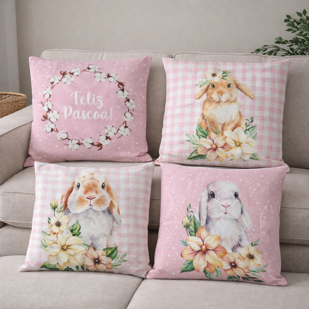 Kit com 04 unidades de Almofadas Decorativas 45x45 Digitalizado Natal/dias das Mães/Pais/Namorados em Oferta na Shopee